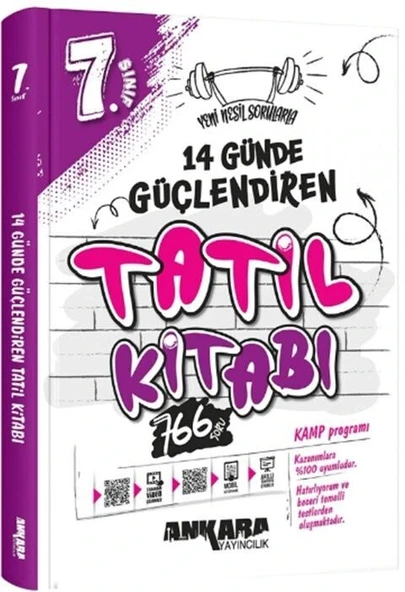 7. Sınıf 14 Günde Güçlendiren Tatil Kitabı Ankara Yayıncılık ürün görseli 1
