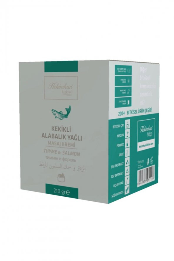 Kekikli & Alabalık Yağlı Masaj Kremi 210 gr ürün görseli 1