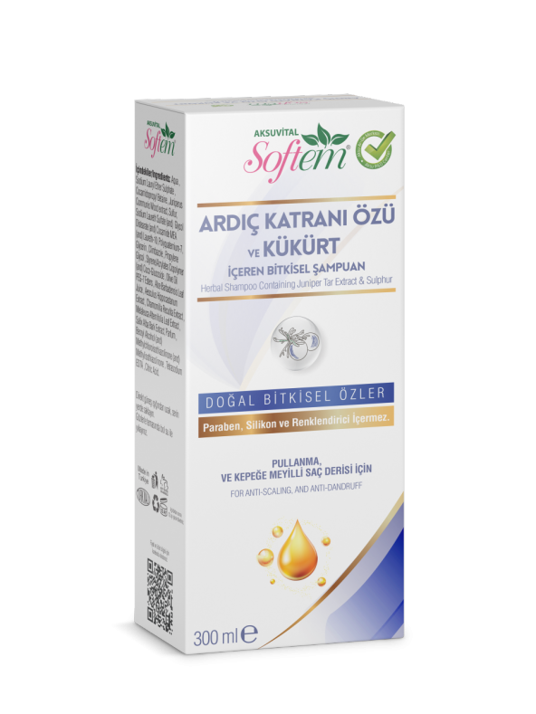 ARDIÇ KATRANI ÖZÜ VE KÜKÜRT İÇEREN BİTKİSEL ŞAMPUAN 300 ML ürün görseli 1