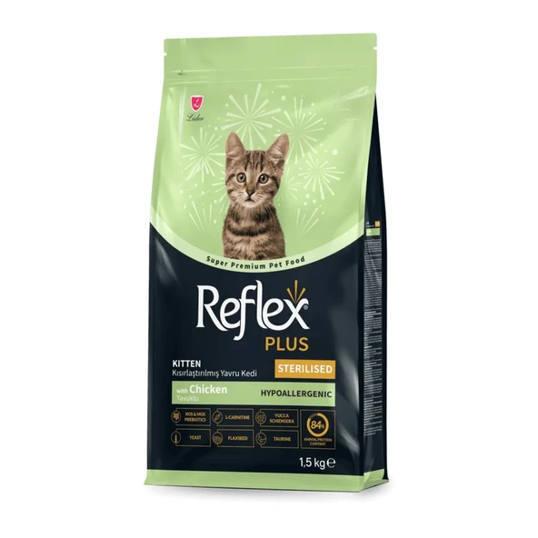 Reflex plus kitten sterilised tavuklu 1,5kg kısırlaştırılmış yavru kedi maması ürün görseli 1