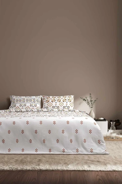 Cotton Collection Kışlık Pazen Tek Kişilik Nevresim Seti Boho Pearl ürün görseli 1
