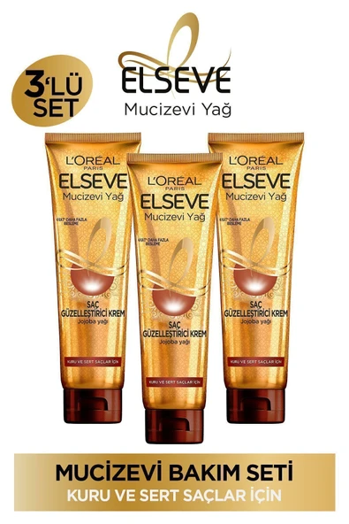 Mucizevi Yağ Saç Güzelleştirici Krem 150 ml Kuru Ve Sert Saçlar 3'lü Set ürün görseli 1