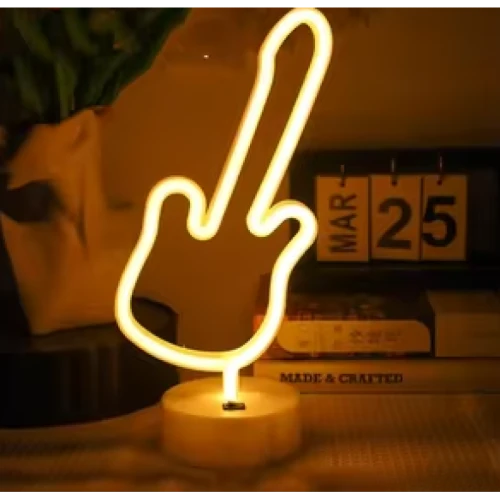 Neon Gitar Masa Lambası ürün görseli 1