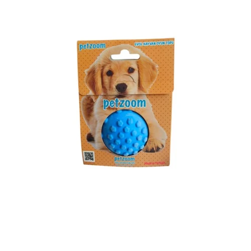 PetZoom Mavi Dikenli Köpek Oyun Topu ürün görseli 1