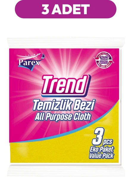 Parex Trend 3'lü Temizlik Bezi Üçlü Set ürün görseli 1