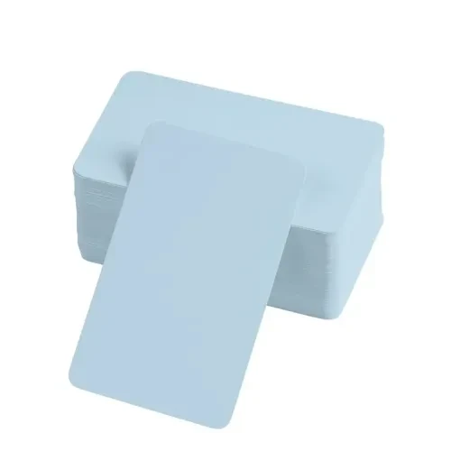 Boş Kelime Kartları 5x8 cm - 50 Adet Oval Kenarlı | Tabu & Not Kartları - Mavi ürün görseli 1