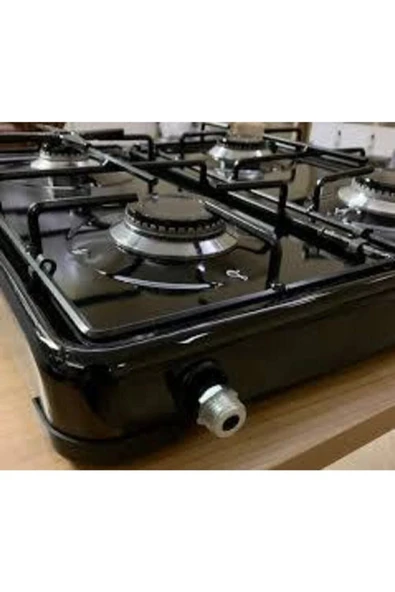 Golden Gaz 4 Gözlü Set Üstü Dörtlü Ocak Doğalgaz Uyumlu Siyah 4 Lü Ocak (GAZ EMNİYETİİ YOKTUR)) ürün görseli 1