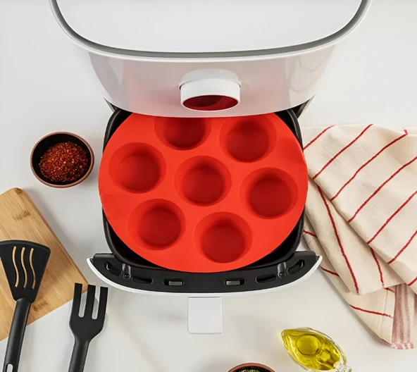 Airfryer Uyumlu Silikon Pişirme Kabı Yapışmaz, Isıya Dayanıklı ürün görseli 1