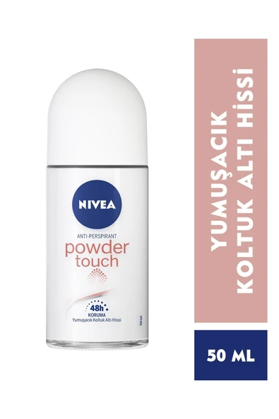 Nivea Kadın Roll-on Deodorant Powder Touch 50ml 48 Saat Koruma ürün görseli 1
