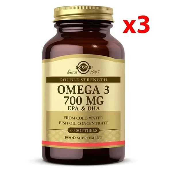 Solgar Omega 3 700 mg 60 Softgel 3 Adet ürün görseli 1