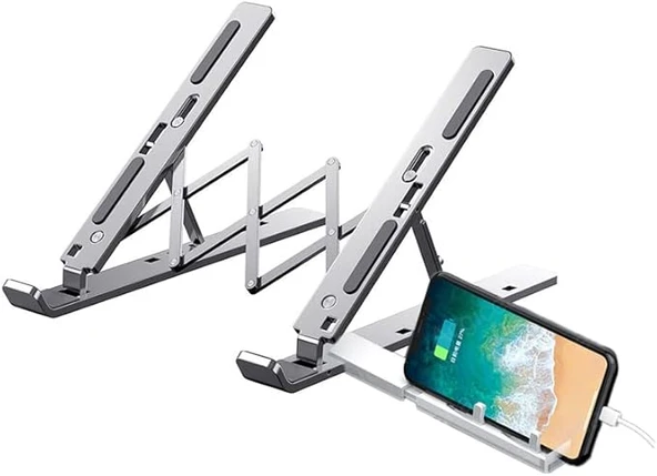 Alfalink AL-20 Alüminyum Ayarlı  Notebook + Telefon Yükseltici Stand ürün görseli 1