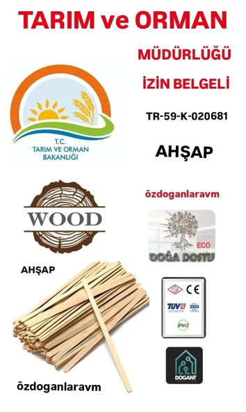 Ahşap Çay Kahve Kaşığı Karıştırıcısı 800 Adet ürün görseli 1