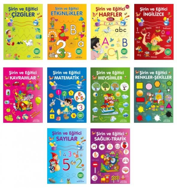Şirin ve Eğitici Etkinlikler Seti 10 Kitap ürün görseli 1