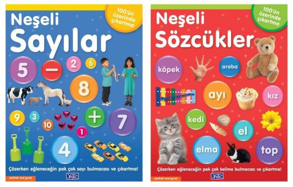 Çıkartmalı Neşeli Sözcükler + Neşeli Sayılar 2 Kitap ürün görseli 1