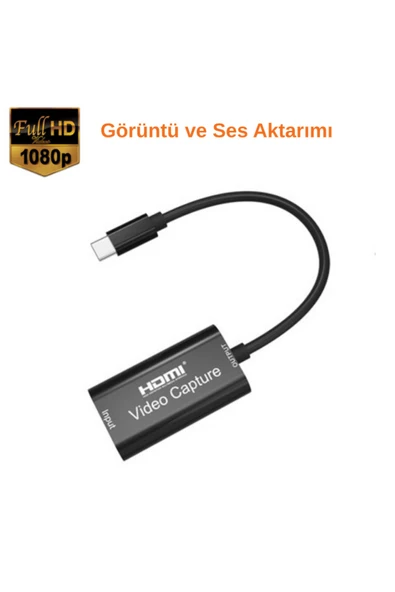 4K 1080P Full HD HDMI to Type C Telefon Tablet Kamera Pc Canlı Yayın Video Yakalama Aleti ürün görseli 1