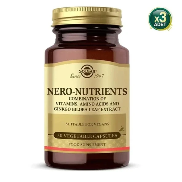 Solgar Nero Nutrients 30 Kapsül 3 Adet ürün görseli 1