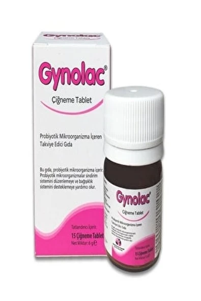 Gynolac Probiyotik 15 Ciğneme Tablet ürün görseli 1