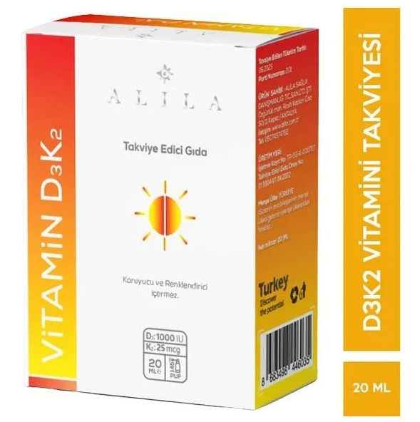 Alila Vitamin D3K2 20 ml ürün görseli 1