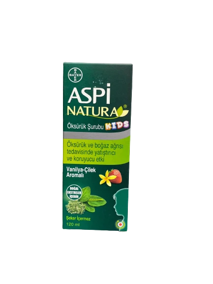 Aspinatura Kids Öksürük Şurubu Vanilya ve Çilek 120 ml ürün görseli 1