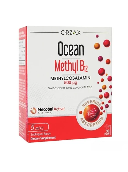 Ocean Methyl B12 Sprey 500 mcg 5 ml ürün görseli 1