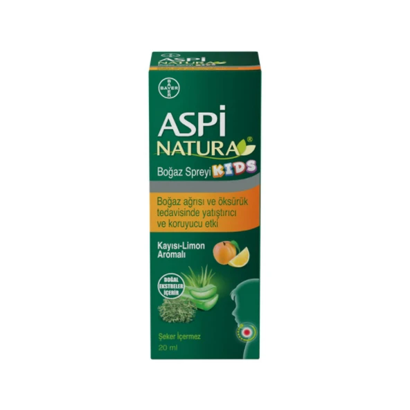 Aspinatura Kids Kayısı ve Limon Boğaz Spreyi 20 ml ürün görseli 1