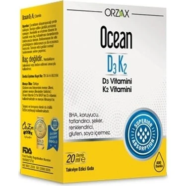 Ocean D3K2 Damla 20 ml - Resim 2