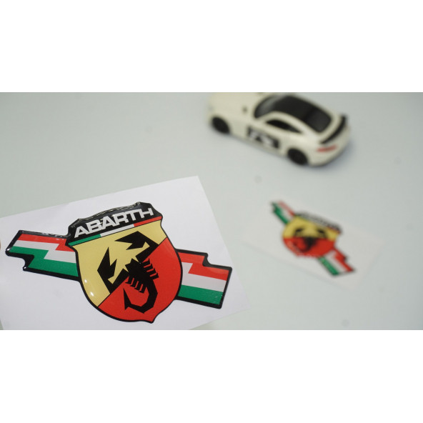 Fiat Abarth Thunder Logo Çamurluk Yanı Krom Metal 3M 3D Amblem Seti ürün görseli 1