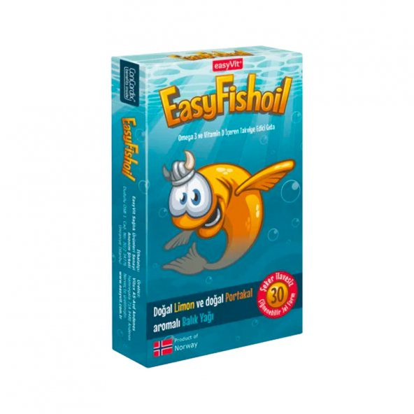 EasyFishoil Omega 3 ve Vitamin D İçeren Takviye Edici Gıda 45 gr ürün görseli 1