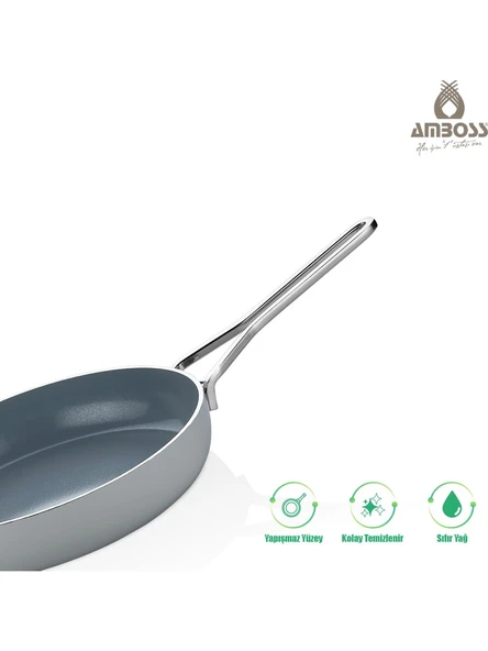 Amboss Sera Nova Gri 30 cm Seramik Tava - Resim 3