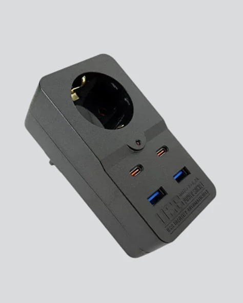 Akıllı Akım Dengelemeli Priz 2500W 4 USB Type C Çıkışlı - Resim 5