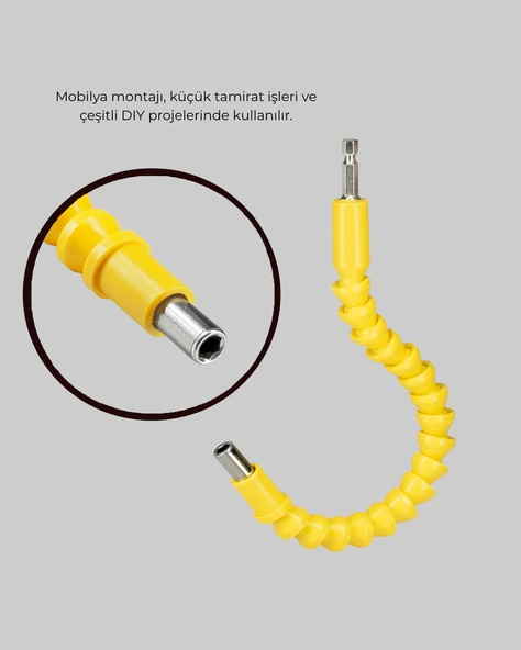 12 Parça Akrobat Vidalama Uç Seti Esnek Dar Alan Kullanım - Resim 3