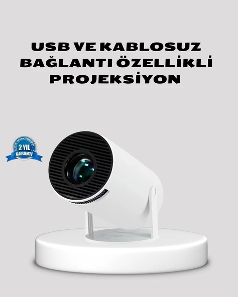 HDMI USB Bağlantılı 4K Destekli Taşınabilir Projeksiyon Cihazı ürün görseli 1
