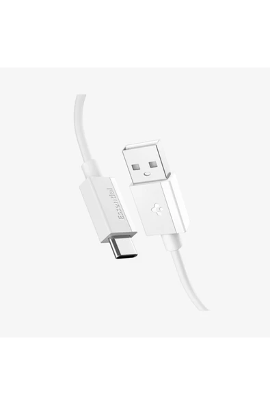 Spigen Essential 1M USB-A to USB-C 60W Kablo ACA08715 Beyaz ürün görseli 1