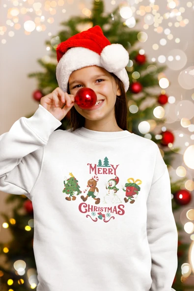 Yeni Yıl Tasarımlı Çocuk Sweatshirt ürün görseli 1