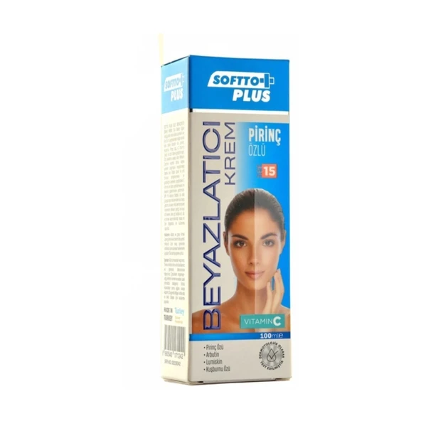 Softto Plus Pirinç Özlü Beyazlatıcı Vücut Kremi 100 Ml - Cilt Tonu Eşitleyici ürün görseli 1