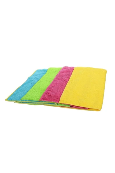 Elbasan Tekstil Süper Emici 40x40cm 4lü Mikrofiber Kurulama Bezi ürün görseli 1
