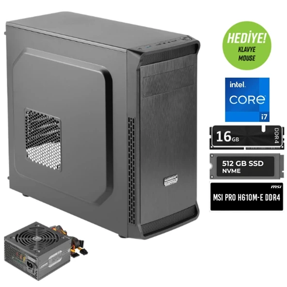 Oraman Plus Intel I7 12700K İşlemci 16GB DDR4 Ram 512GB M2 SSD Freedos OEM Ofis Paket ürün görseli 1