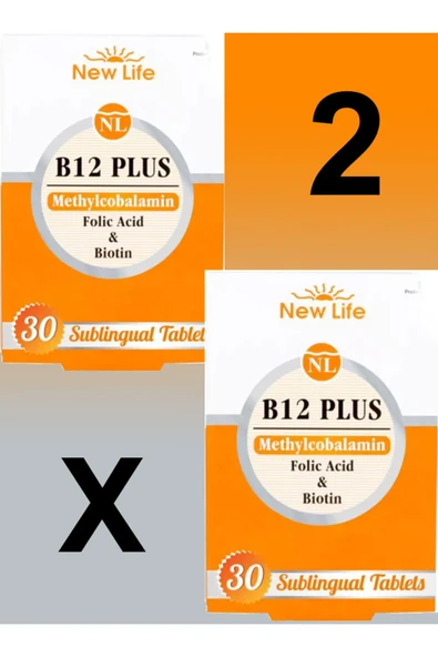 New Life B12 Plus Methylcobalamin 30 Tablet 2 Adet ürün görseli 1