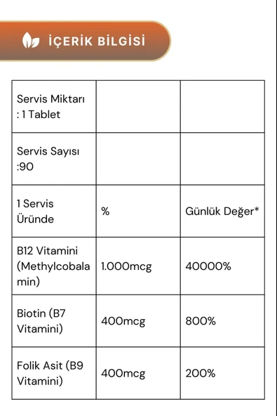 New Life B12 Plus Methylcobalamin 30 Tablet 3 Adet - Resim 3