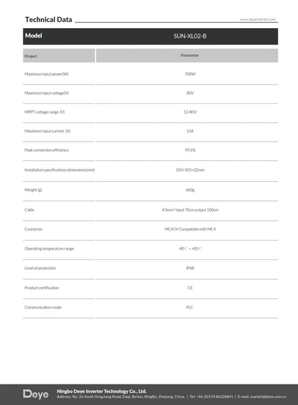 DEYE - İnges Module Optimizer (SUN-XL02-B) - Solar Güneş Paneli Optimizeri - Resim 2