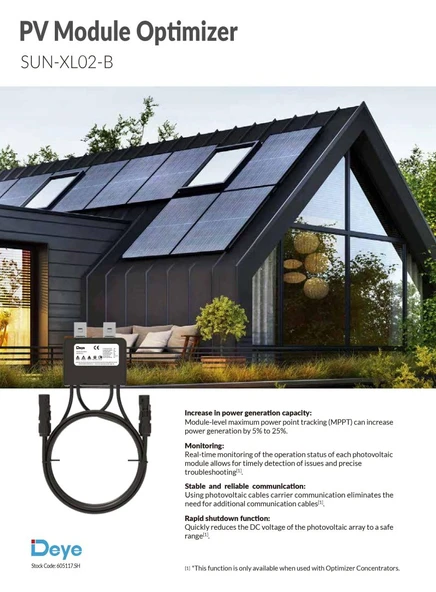 DEYE - İnges Module Optimizer (SUN-XL02-B) - Solar Güneş Paneli Optimizeri - Resim 3