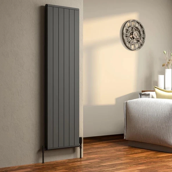 Lojimax Alüminyum Dekoratif Radyatör Lova Line 500 x 1676 21  Dilim | Dokulu Antrasit Gri | Yüksek Isıl Güç | 5 Yıl Üretici Garantisi ürün görseli 1