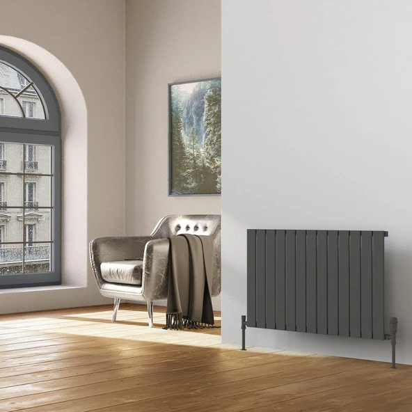 Lojimax Alüminyum Dekoratif Radyatör Royal 600x1032mm 14 Dilim Dokulu Antrasit Gri | 1087 W Yüksek Isıl Güç | 5 Yıl Üretici Garantisi ürün görseli 1
