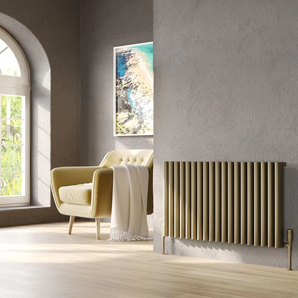 Lojimax Alüminyum Dekoratif Radyatör Albite 600x820mm 15 Dilim Mat Bronz | 1817 W Yüksek Isıl Güç | 5 Yıl Üretici Garantisi ürün görseli 1