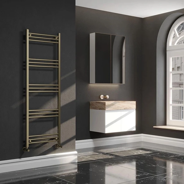 Lojimax Alüminyum Dekoratif Havlupan Lodos W 1400 x 500 15  Dilim | Mat Bronz | Yüksek Isıl Güç | 5 Yıl Üretici Garantisi ürün görseli 1
