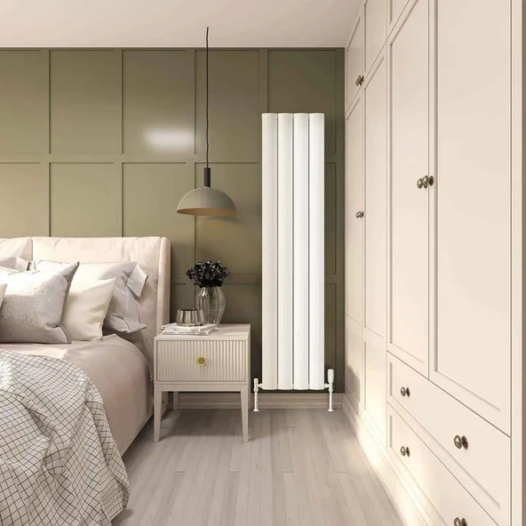 Lojimax Alüminyum Dekoratif Radyatör Opriment 600x620mm 6 Dilim Dokulu Beyaz | 419 W Yüksek Isıl Güç | 5 Yıl Üretici Garantisi ürün görseli 1