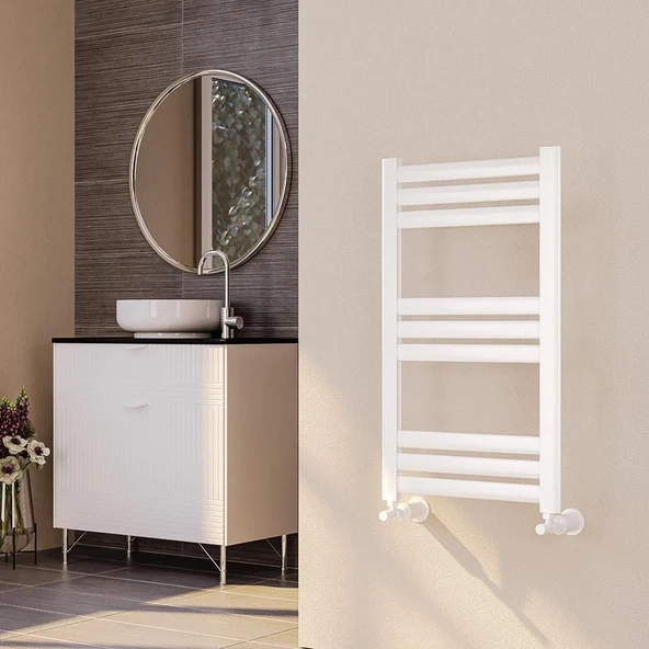 Lojimax Alüminyum Dekoratif Havlupan Poyraz Style 1400 x 500   | Mat Beyaz | Yüksek Isıl Güç | 5 Yıl Üretici Garantisi ürün görseli 1