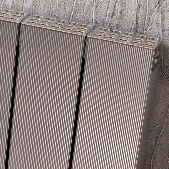 Lojimax Alüminyum Dekoratif Radyatör Bianco 600x416mm 5 Dilim Parlak Eloksal | 503 W Yüksek Isıl Güç | 5 Yıl Üretici Garantisi ürün görseli 1