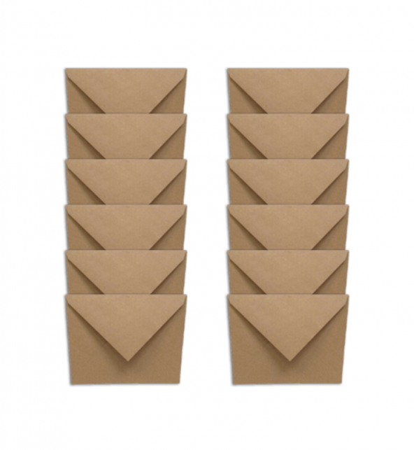 12 Adet Mektup Zarfı 13x18cm 100gr. Kraft ürün görseli 1