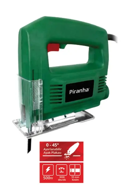 Piranha PSJ-5506 Dekupaj Testere 500 Watt 3000 dev/dk ürün görseli 1